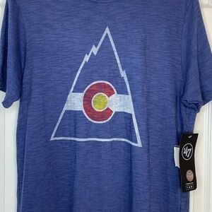 47 Colorado Rockies Logo NHL T-Shirt mens size small retro vintage NWT hockey